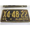 Image 2 : Pair of Alberta 1969 License Plates