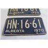Image 3 : Pair of Alberta 1970 License Plates