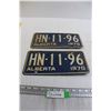 Image 1 : Pair of Alberta 1970 License Plates