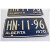 Image 3 : Pair of Alberta 1970 License Plates