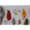 Image 3 : (9) 6 - Fishing Lures; Fish Skinner/Scaler; 2 Lead Heads; Pickeral Rig
