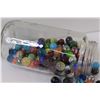 Image 3 : Half Full Jar of Small Cats Eye Marbles