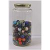 Image 4 : Half Full Jar of Small Cats Eye Marbles