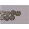 Image 6 : Lot of 23 Coins: Eisenhower 1976; Nickels 1940's-1960's; 1962 Silver Canadian Quarter