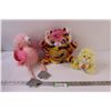 Image 1 : Lot of Birthday Care Bear; Flamingo & Pepper Tiger Plushies