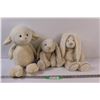 Image 1 : Lot of Medium Sized White Plushies 2 Bunnies and Lamb with Rattle