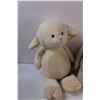 Image 2 : Lot of Medium Sized White Plushies 2 Bunnies and Lamb with Rattle