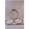 Image 1 : (3) Embroidery Wooden Hoops: 2-12" and 1 - 14"