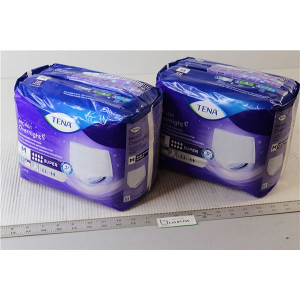 (2) Packs of 14, Medium Size Adult Diapers