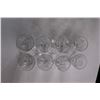Image 7 : (11) Crystal Wine Glasses & (8) Crystal Liqueur Glasses (One Has Small Chip on Rim)