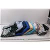 Image 1 : (12 pcs) Bulk Material of Various Patterns & Fabrics w/Zippered Bag - Sizes Undetermined