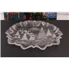 Image 3 : Vintage Walther Glass Frosted Glass Christmas Platter w/Original Box
