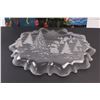Image 4 : Vintage Walther Glass Frosted Glass Christmas Platter w/Original Box