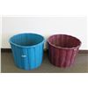 Image 1 : * (2) Plastic Feed Buckets - One is Cracked