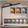 Image 4 : Lot of 1 Shlinux LED Desk Lamp - Clamp Lamp w/ Flexible Gooseneck; 18inch Wide Size - Brand New!