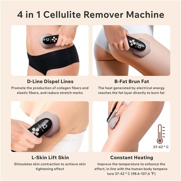 Lot of 1 Cellulite Massager/Wireless Body Sculpting Machine for Belly, Legs, etc. - Brand New Sealed