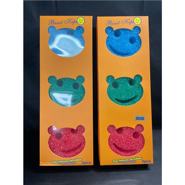 Lot of 2 Packs of "Sponge Daddy" Inspired Cleaning Sponges - 3PCS per pack