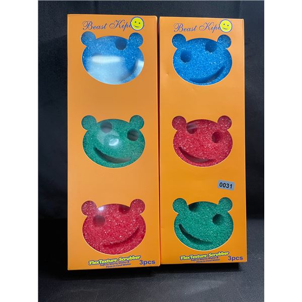 Lot of 2 Packs of "Sponge Daddy" Inspired Cleaning Sponges - 3PCS per pack