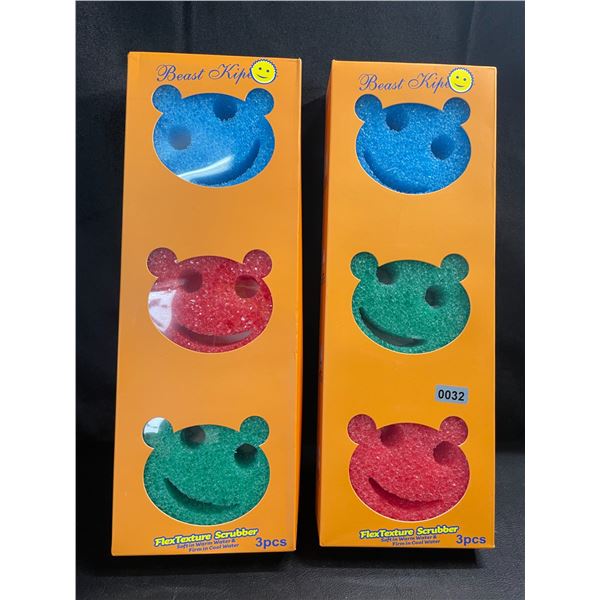 Lot of 2 Packs of "Sponge Daddy" Inspired Cleaning Sponges - 3PCS per pack
