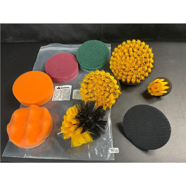 Lot of 1 Drill Brush Cleaning/Detailing Attachment Set - 11 PCS - Brand New!