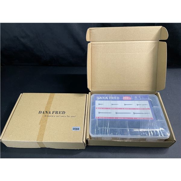 Lot of 2 Boxes of Dana Fred Assorted Philips Screw Sets - Brand New - 350PCS per box