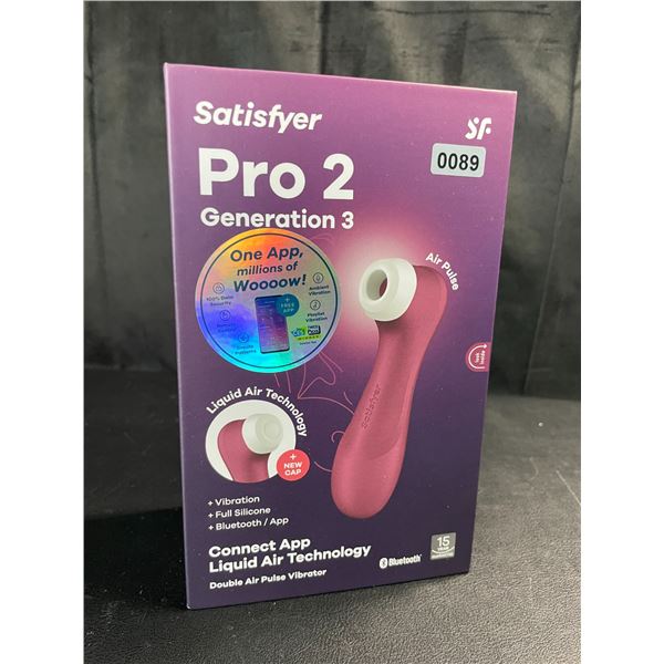 Lot of 1 Satisfyer Pro 2 Generation 3 - Double Air Pulse Vibrator/Sex Toy w/ App Control - Brand New