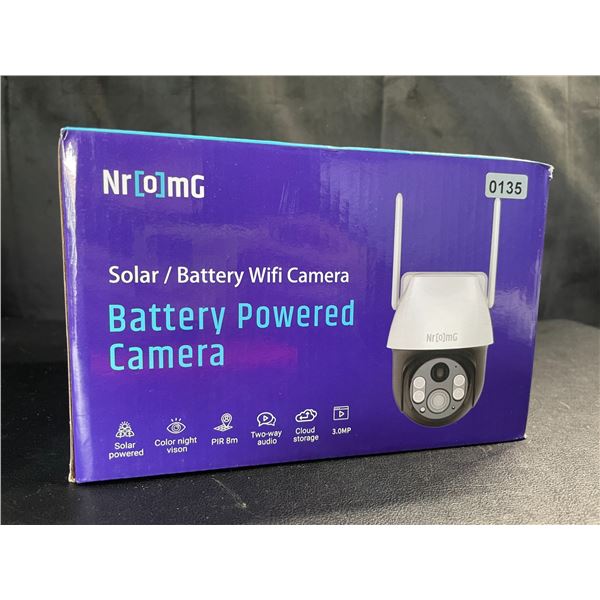 Lot of 1 Nromg Solar/Battery Powered PTZ Security Wifi Camera - Brand New!