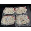 Image 1 : Lot of 4 Floral-Bear Design Makeup/Cosmetic Storage Pouches - 8inch