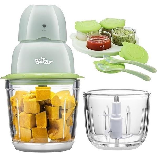 Lot of 1 Bear Baby Food Maker Set w/ 2 Glass Bowls - Baby Food Processer/Blender - BRAND NEW!