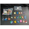 Image 2 : Lot of 3 Packs of Pokemon Keychains - 20PCS/Assorted Pokemon Characters!