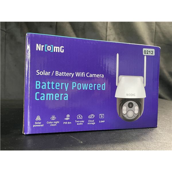 Lot of 1 Nromg Solar/Battery Powered PTZ Security Wifi Camera - Brand New!