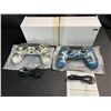 Image 2 : Lot of 2 Double-Shock Aftermarket Wireless Controllers for Playstation 4 - Camo Design