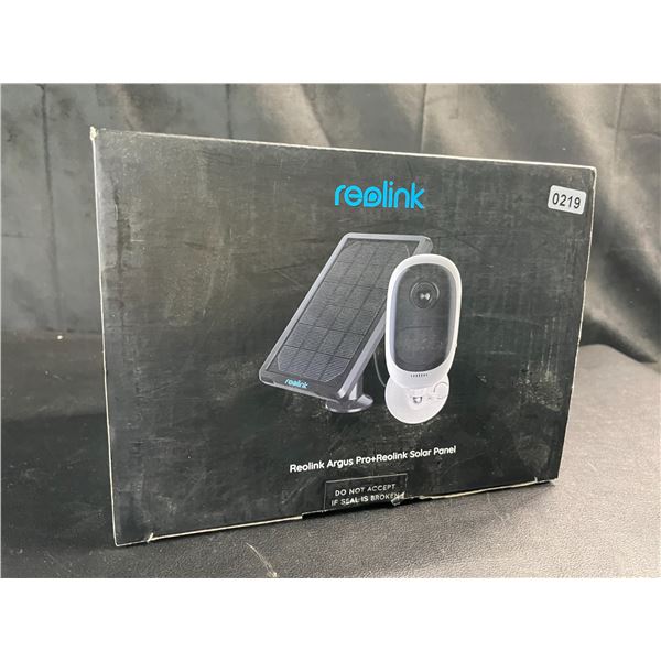 Lot of 1 Reolink Argus Pro + Reolink Solar Panel; Solar Powered Wifi Security Camera - New Sealed!