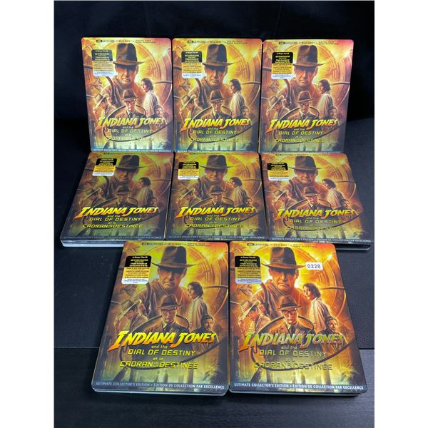 Lot of 8 Indiana Jones and the Dial of Destiny Blu-Ray DVD's - Brand New!