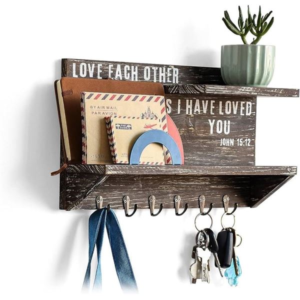 Lot of 2 Key Hooks/Key Racks for Inside the Home - Brand New - 16.5inch