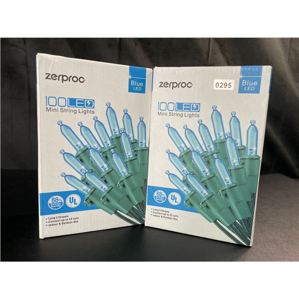 Lot of 2 Boxes of Blue LED Christmas String Lights - Brand New - 35FT Length each
