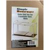Image 4 : Lot of 1 Simple Houseware Under Sink Two-Tier Expandable Shelf - White - Brand New