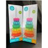 Image 1 : Lot of 2 Spinning/Stacking Rainbow Tower Toys for Infants (12months+) - Brand New!