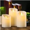 Image 1 : Lot of 1 Box of LED Flameless Mood Candles w/ Remote Control - 3 Sizes Included - Brand New!