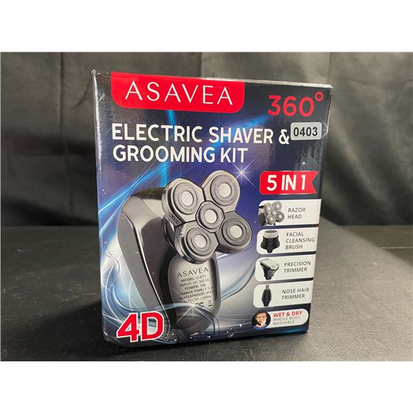 Lot of 1 Asavea 5-in-1 Men's Cordless Electric Shaver & Grooming Kit - Brand New Sealed!