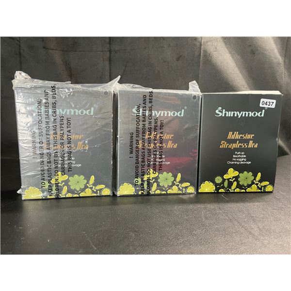 Lot of 3 Boxes of Adhesive Strapless Bras - Push Up - B Cup - Brand New!