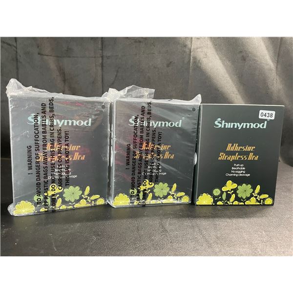 Lot of 3 Boxes of Adhesive Strapless Bras - Push Up - B Cup - Brand New!