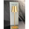 Image 1 : Lot of 1 Rechargeable Touch Dimming LED Table Lamp - Gold - 15 inch - Brand New!