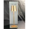 Image 1 : Lot of 1 Rechargeable Touch Dimming LED Table Lamp - Gold - 15 inch - Brand New!