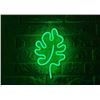 Image 1 : Lot of 2 LED Green Leaf Neon Signs - 10 inch - Brand New