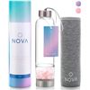 Image 1 : Lot of 1 Nova Crystal Elixir Infused Clear Water Bottle + Protective Sleeve + Removable Crystals!