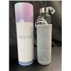 Image 2 : Lot of 1 Nova Crystal Elixir Infused Clear Water Bottle + Protective Sleeve + Removable Crystals!