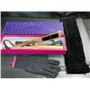Image 1 : Lot of 1 Landot 2-in-1 Hair Straightener/Curler Styler w/ Heat Protection Glove