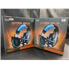 Image 1 : Lot of 2 Pro Gaming Wired Headsets - 3.5mm JAck - For PC, Mobile, and Tablet - Brand New
