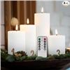 Image 1 : Lot of 1 Box of Girimax LED Flameless Candles - White - 4PCS; Assorted Sizes - Brand New!